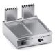 Fry top a gas liscio in acciaio inox con specchio X4FBGP10TTL