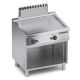 Fry top gas liscio in acciaio inox con specchio+vano aperto X7FBG10VVL