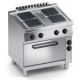 Cucina elettrica 4 piastre quadrate+forno e.ventilato 1/1 X7CUE10FVQ