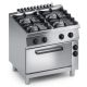 Cucina gas 4 fuochi top + forno elettrico ventilato X7CUMP10FV