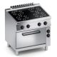 Cucina elettrica vetroceramica 4 piastre+forno e.ventilato X7VCE10FV