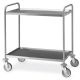 Service trolley with bolted shelves 1400C shelf 800x600 mm