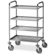 Service trolley with removable shelves 1525 870x440 mm