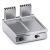 Fry top a gas liscio in acciaio inox con specchio X4FBGP10TTL